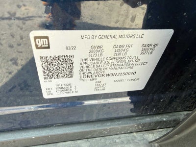 2022 Chevrolet Traverse LT Cloth