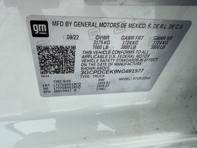 2022 Chevrolet Silverado 1500 Custom Trail Boss