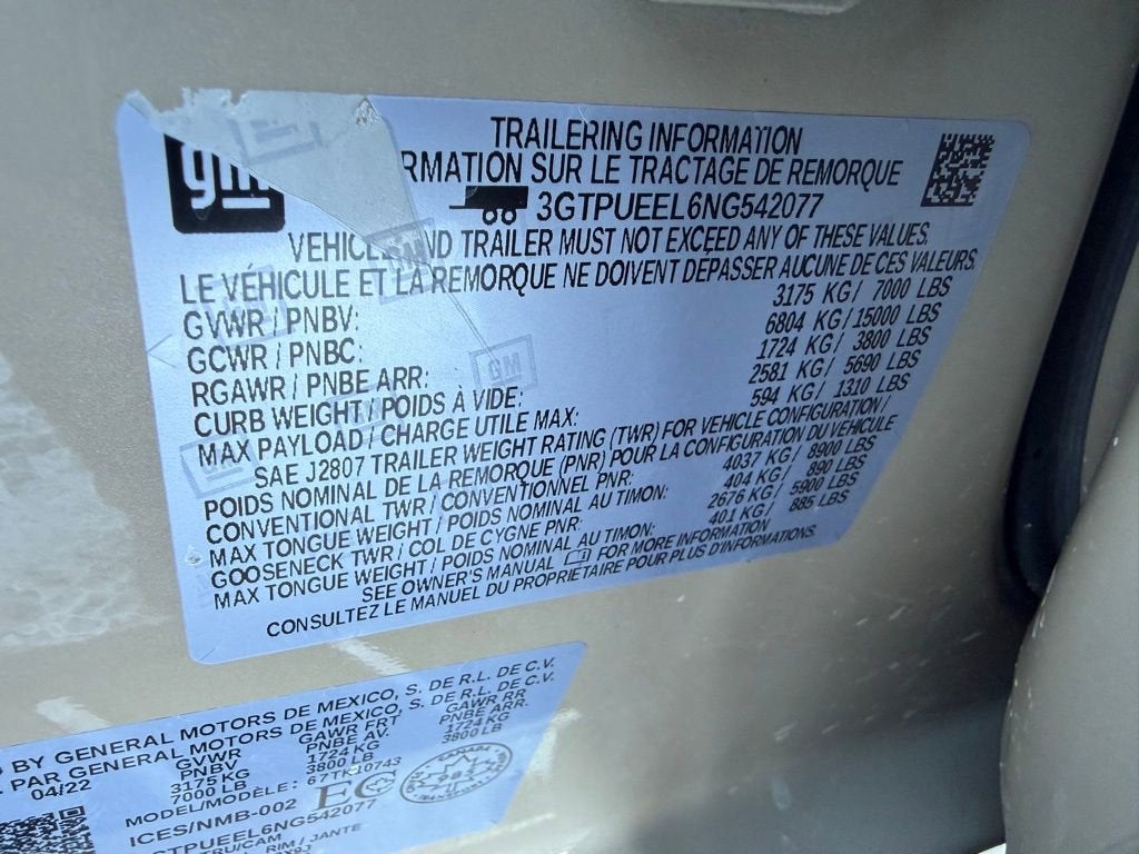 2022 GMC Sierra 1500 AT4